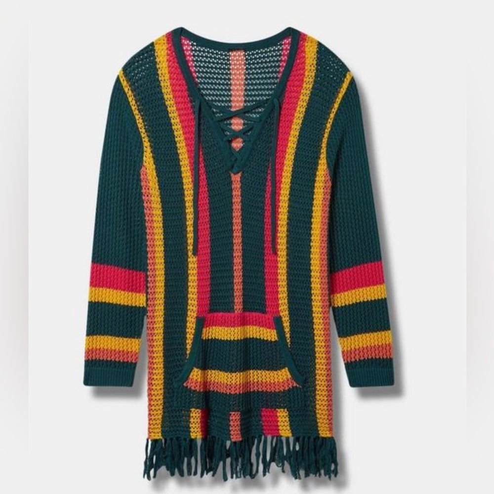 Torrid open stitch pullover sweater